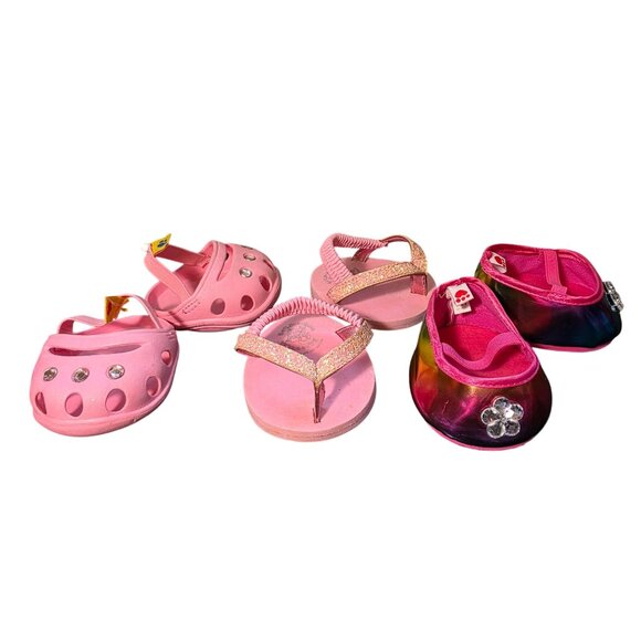 Build-A-Bear Workshop BAB Lot of 3 Pink Shoes - Picture 3 of 10